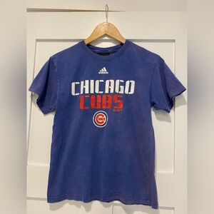 Adidas Chicago Cubs Tee in Blue and Red